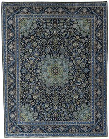 Kashmar Tappeto persiano 390x300 Blu (Iran) Annodato A Mano