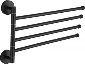 Mexen appendiabiti girevole quadruplo per asciugamani, nero - 7039244-70