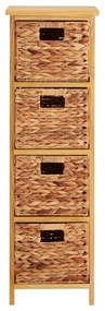 Cassettiera alta in legno massiccio di pavlovnia in colore naturale 32x100 cm - Premier Housewares