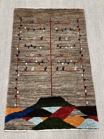 Gabbeh Tappeto 80x130 Marrone (Iran) Annodato A Mano