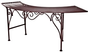 Panchina da giardino in metallo nero e marrone Fuego - Garden Pleasure