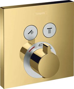 Miscelatore Termostatico doccia 2 Utenze Senza Corpo Incasso oro lucido Hansgrohe Showerselect 15763990