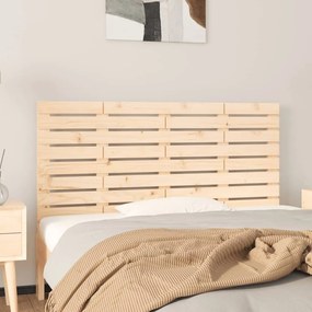 Testiera Da Parete 126x3x63 Cm İn Legno Massello Di Pino /