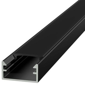 Profilo Mini 1m e 2m  Alluminio Nero stretto solo 14mm per striscia LED Variante Lunghezza 2 Metri