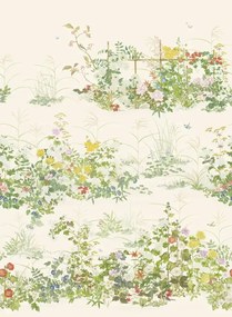 Cole & Son Carta da parati Scenic Flora - Natural/ White