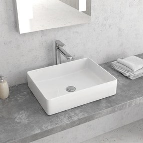 Lavabo D'Appoggio 47x36 Cm Karag Bianco Lucido