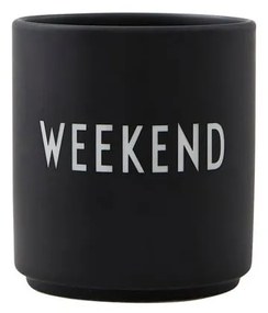 Tazza in porcellana nera 300 ml Weekend - Design Letters