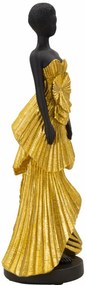 Statuetta Elegante Donnina in Oro 14,5x10x33 cm