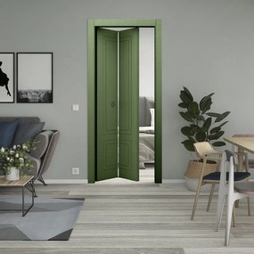 Porta pieghevole a libro simmetrica Nobel verde L 70 x H 210 cm sinistra