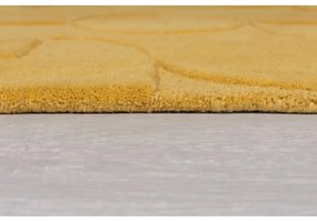 Tappeto rotondo in lana gialla ø 160 cm Gigi - Flair Rugs