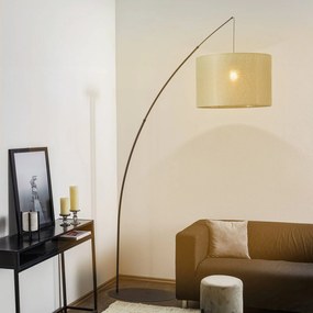TK Lighting Piantana Moby Green con paralume in tessuto