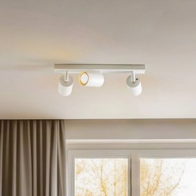 SIGMA Faretto da soffitto Zoom, a 3 luci, bianco