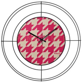 Orologio nudo piccolo pied de poule magenta nero ,pied de poule mag...