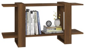 Libreria rovere marrone 100x30x51 cm in legno multistrato