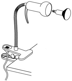 Eglo 81265 - Lampada con morsetto FABIO 1xE14/40W/230V
