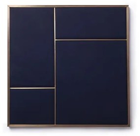 Nouveau Pin Medium Brass/Navy Blue - Please Wait to be Seated