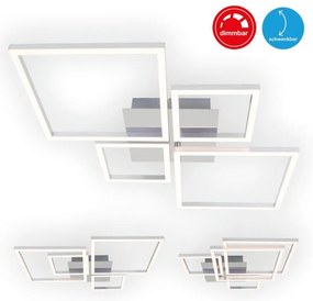 Plafoniera LED Frames argento IP20, 4000 lumen