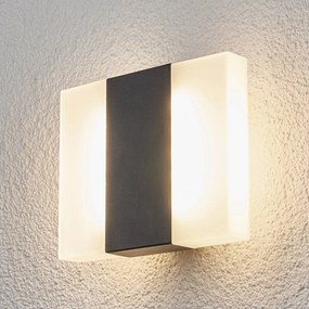 Lindby Applique da esterno a LED Börje quadrata