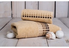 Asciugamano in cotone beige 100x50 cm Darwin - My House