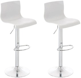 Set Di 2 Barhocker Hoover İn Plastica: Eleganza E Comfort Per İl Tuo Locale / Weiß