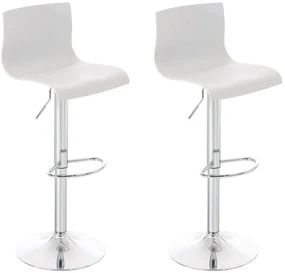 Set Di 2 Barhocker Hoover İn Plastica: Eleganza E Comfort Per İl Tuo Locale / Weiß