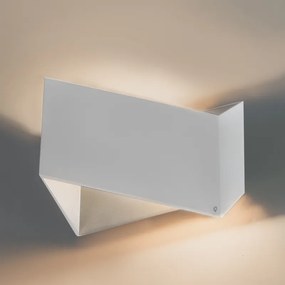 Lampada da parete di design bianca con interno argento - Fold