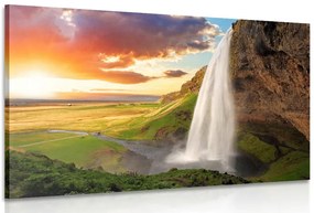 Quadro su tela – Cascata meravigliosa in Islanda