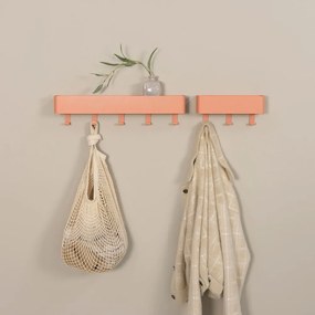 Attaccapanni da parete color salmone in metallo con scaffale 52 cm Dax Play – Spinder Design
