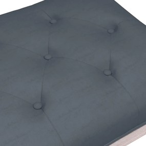 Panca grigio scuro 80x40x49 cm in velluto