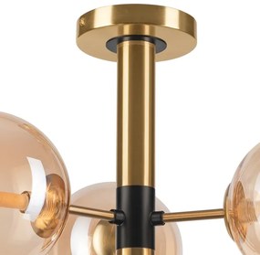 Lampadario a sospensione con supporto rigido ROLLO 3xG9/5W/230V oro/fumé beige