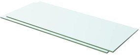 Mensole İn Vetro Trasparente 2 Pz 60x20 Cm /