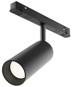 Faretto Per Binario Moderno Focus Led Alluminio Nero 1 Luce Calda 12W