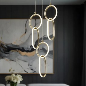 Lampada a sospensione LED G077-3CPR Gold