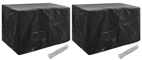 Coperture Arredi Giardino 2 Pz 8 Occhielli 140x70x90 Cm /