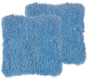 Set di 2 cuscini decorativi 45 x 45 cm blu CIDE Beliani