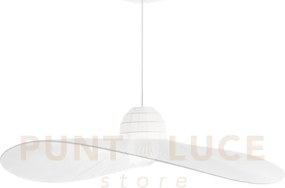 Madame lampadario sospeso in metallo 110cm bianco 1 luce attacco e27