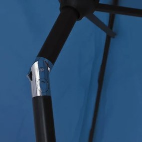 Ombrellone da Esterni con Palo in Metallo 300 cm Azzurro