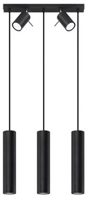 Lampada a sospensione nera con paralume in metallo 45x5 cm Etna - Nice Lamps