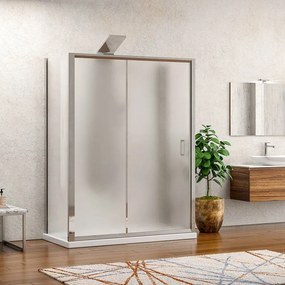 Box 3 lati 70x130x70 apertura scorrevole cristallo opaco K410NS - KAMALU