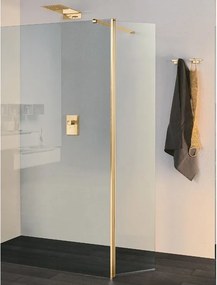 Deflettore walk-in Wens L 30 X H 200cm, vetro trasparente 6 mm, profilo cromo