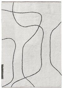 Tappeto avorio in cotone lavabile 140x200 cm Shadow – Mette Ditmer Denmark