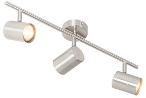 Plafoniera moderna in acciaio 3 luci orientabili - Jeana