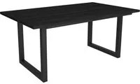 Tavolo da pranzo 8 posti 167x90 cm con gambe in legno design moderno colore Nero