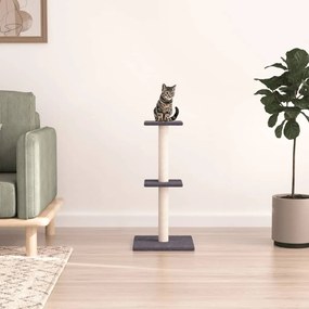 Albero Per Gatti Con Tiragraffi İn Sisal Grigio Scuro 73 Cm /