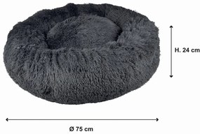 Letto per cani grigio scuro ø 75 cm - Love Story