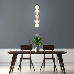 Lampadario LED a sospensione su cavo LUMMI LED/19W/230V nero/fumé