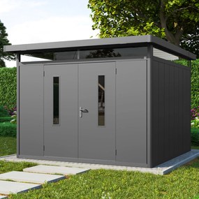 PRIMEYARD Casetta da giardino 298x298 cm, antracite - (GFPV00907)