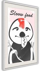 Poster  Sloth's Favourite Food  Cornice Quadri Cornice nera con pass-partout, Larghezza x Altezza Home decor 40x60