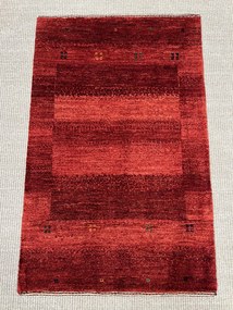 Loribaft Tappeto 60x90 Rosso (Iran) Annodato A Mano