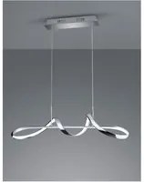 Sospensione Moderna Perugia Design Intreccio Cromo Led Dimmer 4000k Trio Lighting